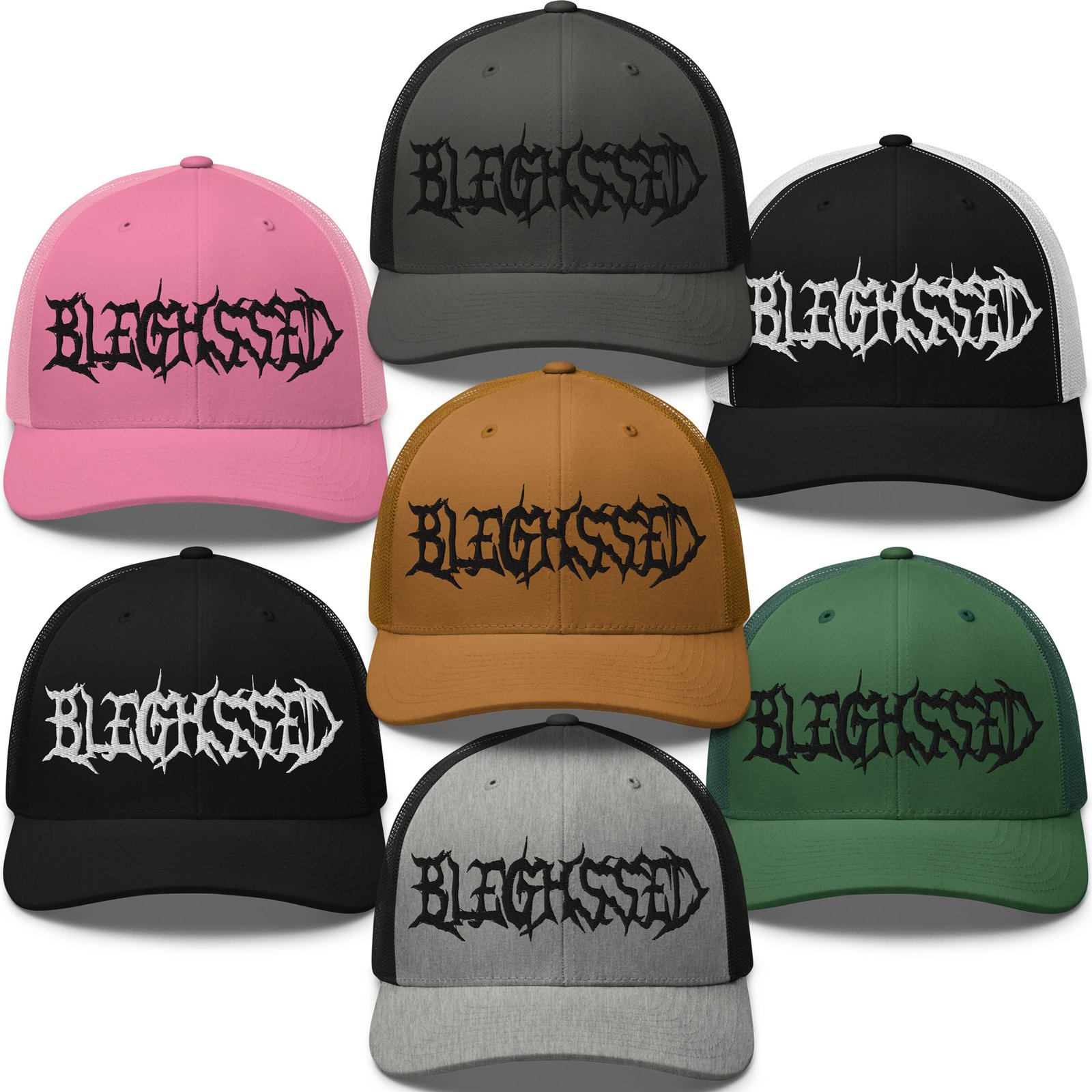 SNAPBACK BLEGHSSED DEATHCORE TRUCKER HAT | Ohrion Apparel